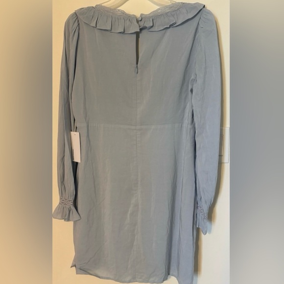 NWT Reformation Blue Sheath Dress with Bishop Sleeves Size 8 sku#85 - Picture 8 of 10